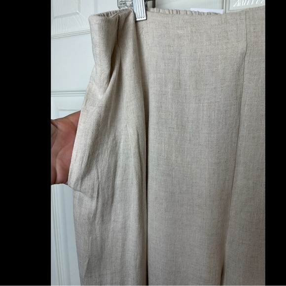New LONG TALL SALLY Linen Blends Wide Leg Pants Natural Tan Beige High Rise NWT - Picture 5 of 11